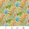 Sanibel - Aqua & Teal,Orange & Rust Leaves,Tropical & Botanical Upholstery Fabric 54 Inches"